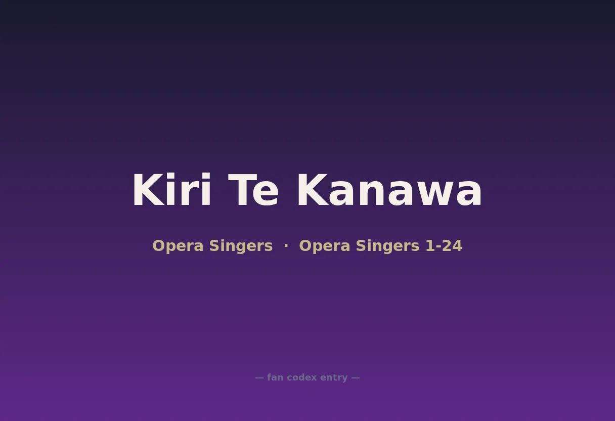Kiri Te Kanawa